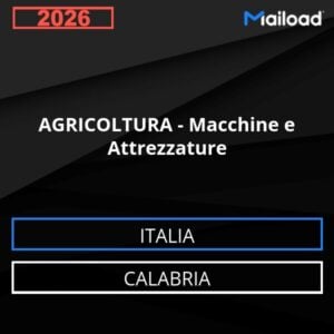 Base de datos de correo electrónico AGRICULTURA – Máquinas Y Equipos ( Calabria - Italia)