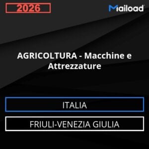 Base de datos de correo electrónico AGRICULTURA – Máquinas Y Equipos ( Friuli-Venezia Giulia - Italia)