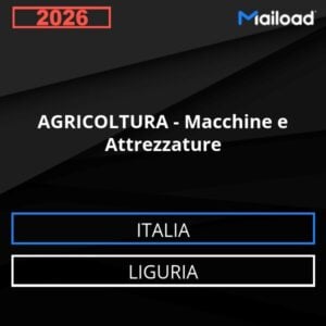 Database Email AGRICOLTURA – Macchine e Attrezzature (Liguria – Italia)