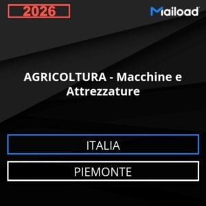 Base de datos de correo electrónico AGRICULTURA – Máquinas Y Equipos ( Piemonte - Italia)