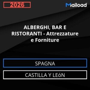 Database Email ALBERGHI, BAR E RISTORANTI – Attrezzature e Forniture (Castilla y León – Spagna)