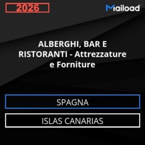 Database Email ALBERGHI, BAR E RISTORANTI – Attrezzature e Forniture (Islas Canarias – Spagna)