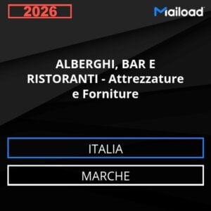 Base de datos de correo electrónico HOTELES , BARES Y RESTAURANTES – Equipos Y Suministros ( Marche - Italia)