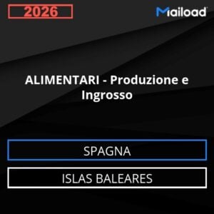 Base de datos de correo electrónico ALIMENTOS – Producción Y Venta al Por Mayor (Islas Baleares – España)