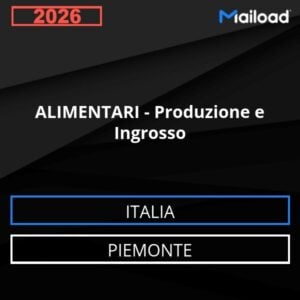 Base de datos de correo electrónico ALIMENTOS – Producción Y Venta al Por Mayor ( Piemonte - Italia)