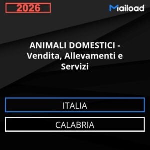 Base de datos de correo electrónico ANIMALES DOMÉSTICOS - Venta, Criaderos Y Servicios ( Calabria - Italia)