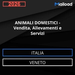 Base de datos de correo electrónico ANIMALES DOMÉSTICOS - Venta, Criaderos Y Servicios ( Veneto - Italia)