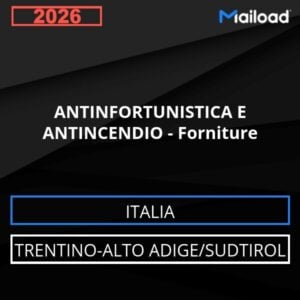 Base de datos de correo electrónico SEGURIDAD LABORAL Y CONTRA INCENDIOS – Suministros ( Trentino-Alto Adige/Sudtirol - Italia)