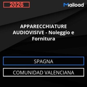 Database Email APPARECCHIATURE AUDIOVISIVE – Noleggio e Fornitura (Comunidad Valenciana – Spagna)