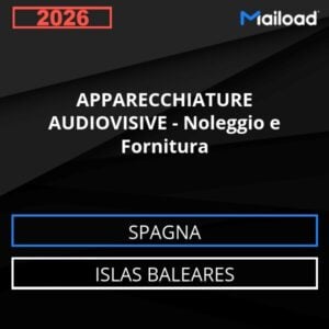 Database Email APPARECCHIATURE AUDIOVISIVE – Noleggio e Fornitura (Islas Baleares – Spagna)