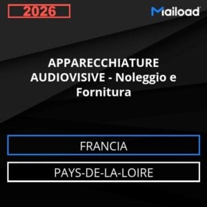 Database Email APPARECCHIATURE AUDIOVISIVE – Noleggio e Fornitura (Pays-de-la-Loire – Francia)