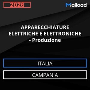 Base de datos de correo electrónico EQUIPOS ELÉCTRICOS Y ELECTRÓNICOS – Producción ( Campania - Italia)