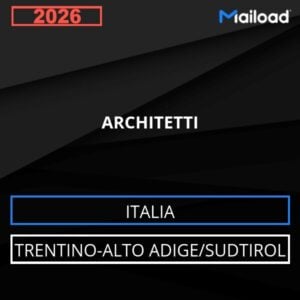 Base de datos de correo electrónico ARQUITECTOS ( Trentino-Alto Adige/Sudtirol - Italia)