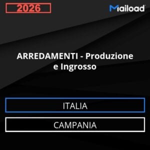 Base de datos de correo electrónico MOBILIARIO – Producción Y Venta al Por Mayor ( Campania - Italia)
