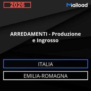 Base de datos de correo electrónico MOBILIARIO – Producción Y Venta al Por Mayor ( Emilia-Romagna - Italia)
