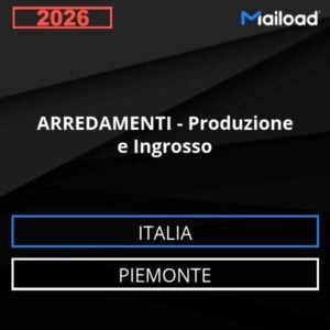Base de datos de correo electrónico MOBILIARIO – Producción Y Venta al Por Mayor ( Piemonte - Italia)