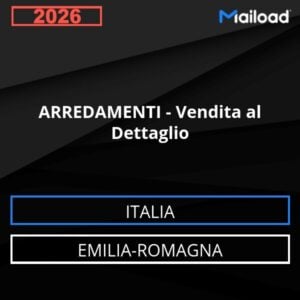 Base de datos de correo electrónico MOBILIARIO – Venta al Detalle ( Emilia-Romagna - Italia)