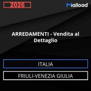 Base de datos de correo electrónico MOBILIARIO – Venta al Detalle ( Friuli-Venezia Giulia - Italia)