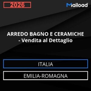 Base de datos de correo electrónico MUEBLES DE BAÑO Y CERÁMICAS – Venta al Detalle ( Emilia-Romagna - Italia)