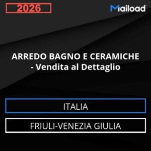 Base de datos de correo electrónico MUEBLES DE BAÑO Y CERÁMICAS – Venta al Detalle ( Friuli-Venezia Giulia - Italia)