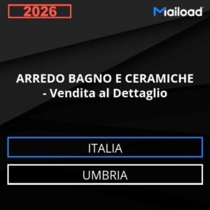 Base de datos de correo electrónico MUEBLES DE BAÑO Y CERÁMICAS – Venta al Detalle ( Umbria - Italia)