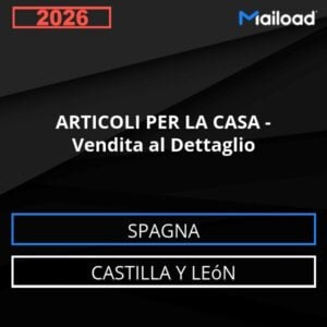 Base de datos de correo electrónico ARTÍCULOS PARA EL HOGAR – Venta al Detalle (Castilla y León – España)