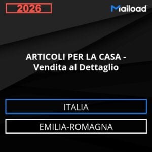Base de datos de correo electrónico ARTÍCULOS PARA EL HOGAR – Venta al Detalle ( Emilia-Romagna - Italia)