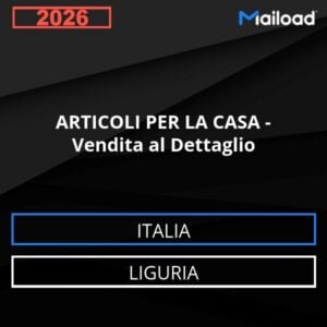 Base de datos de correo electrónico ARTÍCULOS PARA EL HOGAR – Venta al Detalle ( Liguria - Italia)
