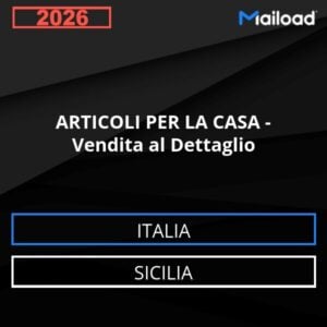 Base de datos de correo electrónico ARTÍCULOS PARA EL HOGAR – Venta al Detalle ( Sicilia - Italia)