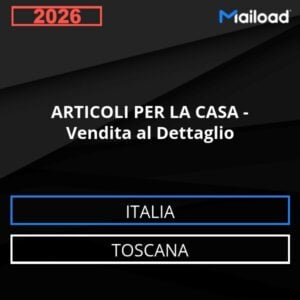 Base de datos de correo electrónico ARTÍCULOS PARA EL HOGAR – Venta al Detalle ( Toscana - Italia)