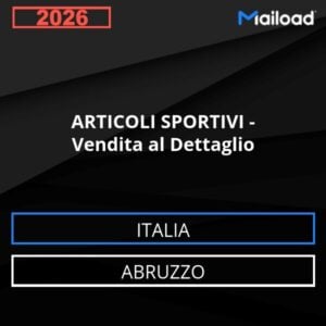 Base de datos de correo electrónico ARTÍCULOS DEPORTIVOS – Venta al Detalle ( Abruzzo - Italia)