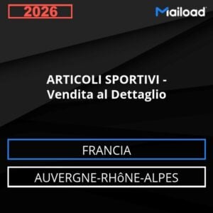 Base de datos de correo electrónico ARTÍCULOS DEPORTIVOS – Venta al Detalle (Auvernia-Ródano-Alpes – Francia)
