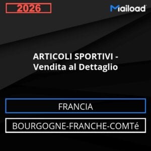 Base de datos de correo electrónico ARTÍCULOS DEPORTIVOS – Venta al Detalle (Borgoña-Franco Condado – Francia)