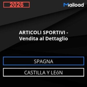 Base de datos de correo electrónico ARTÍCULOS DEPORTIVOS – Venta al Detalle (Castilla y León – España)