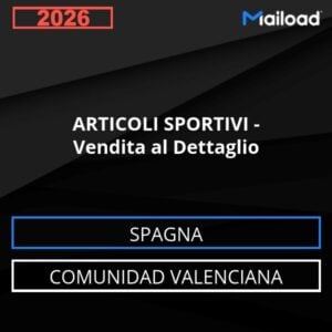 Database Email ARTICOLI SPORTIVI – Vendita al Dettaglio (Comunidad Valenciana – Spagna)