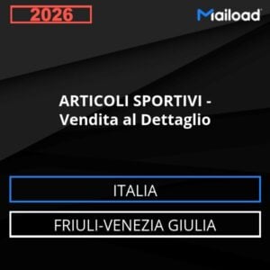 Base de datos de correo electrónico ARTÍCULOS DEPORTIVOS – Venta al Detalle ( Friuli-Venezia Giulia - Italia)