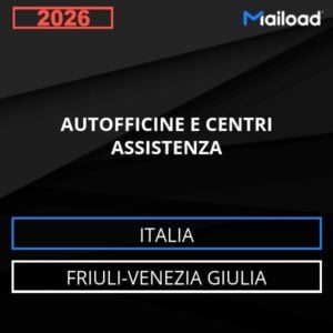 Base de datos de correo electrónico TALLERES DE AUTOMÓVILES Y Centros Asistencia ( Friuli-Venezia Giulia - Italia)