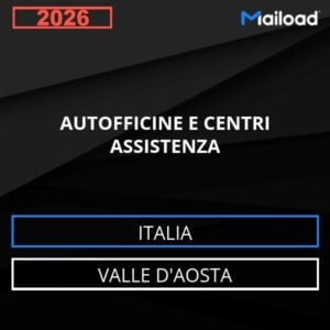 Base de datos de correo electrónico TALLERES DE AUTOMÓVILES Y Centros Asistencia (Valle de Aosta – Italia)