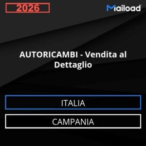 Base de datos de correo electrónico REPUESTOS DE AUTOMÓVIL – Venta al Detalle ( Campania - Italia)