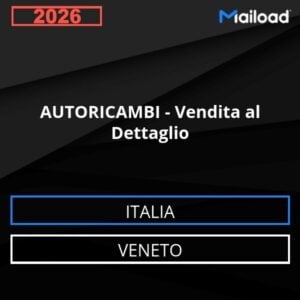 Base de datos de correo electrónico REPUESTOS DE AUTOMÓVIL – Venta al Detalle ( Veneto - Italia)