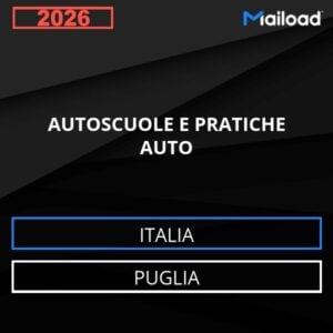 Base de datos de correo electrónico AUTOSCUOLE E PRATICHE AUTO ( Puglia – Italia )