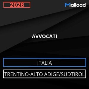 Base de datos de correo electrónico ABOGADOS ( Trentino-Alto Adige/Sudtirol - Italia)