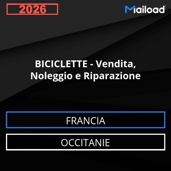 Email Database BICICLETTE - Vendita, Noleggio e Riparazione Occitanie