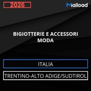 Base de datos de correo electrónico BISUTERÍA Y ACCESORIOS DE MODA ( Trentino-Alto Adige/Sudtirol - Italia)