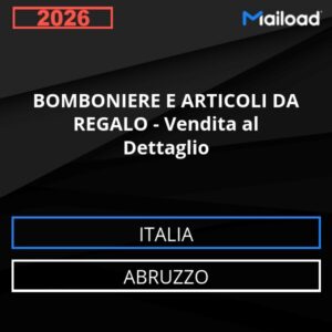 Base de datos de correo electrónico DETALLES DE BODA Y ARTÍCULOS DE REGALO – Venta al Detalle ( Abruzzo - Italia)