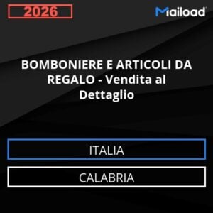 Base de datos de correo electrónico DETALLES DE BODA Y ARTÍCULOS DE REGALO – Venta al Detalle ( Calabria - Italia)