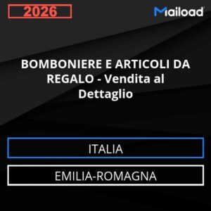 Base de datos de correo electrónico DETALLES DE BODA Y ARTÍCULOS DE REGALO – Venta al Detalle ( Emilia-Romagna - Italia)