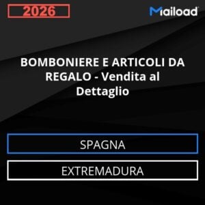 Database Email BOMBONIERE E ARTICOLI DA REGALO – Vendita al Dettaglio (Extremadura – Spagna)