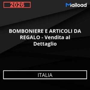 Database Email BOMBONIERE E ARTICOLI DA REGALO – Vendita al Dettaglio (Italia)