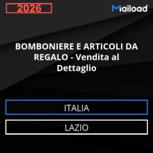 Base de datos de correo electrónico DETALLES DE BODA Y ARTÍCULOS DE REGALO – Venta al Detalle ( Lazio - Italia)